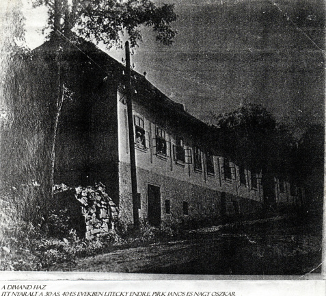Dimand Károly tanító háza 1930-1940 között 