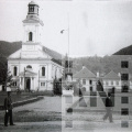 Hunyadi János tér 1941 és 1944 között a magyar zászlóval