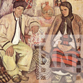 Máramarosi pár, Traian Bilțiu-Dâncuș (1899-1974) olajfestménye, a megyei múzeum művészeti részlegének egyik remeke