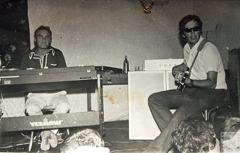 A Lendvay kör zenekarának tagjai az 1980-as években (Méhes Béla és Nagy István)